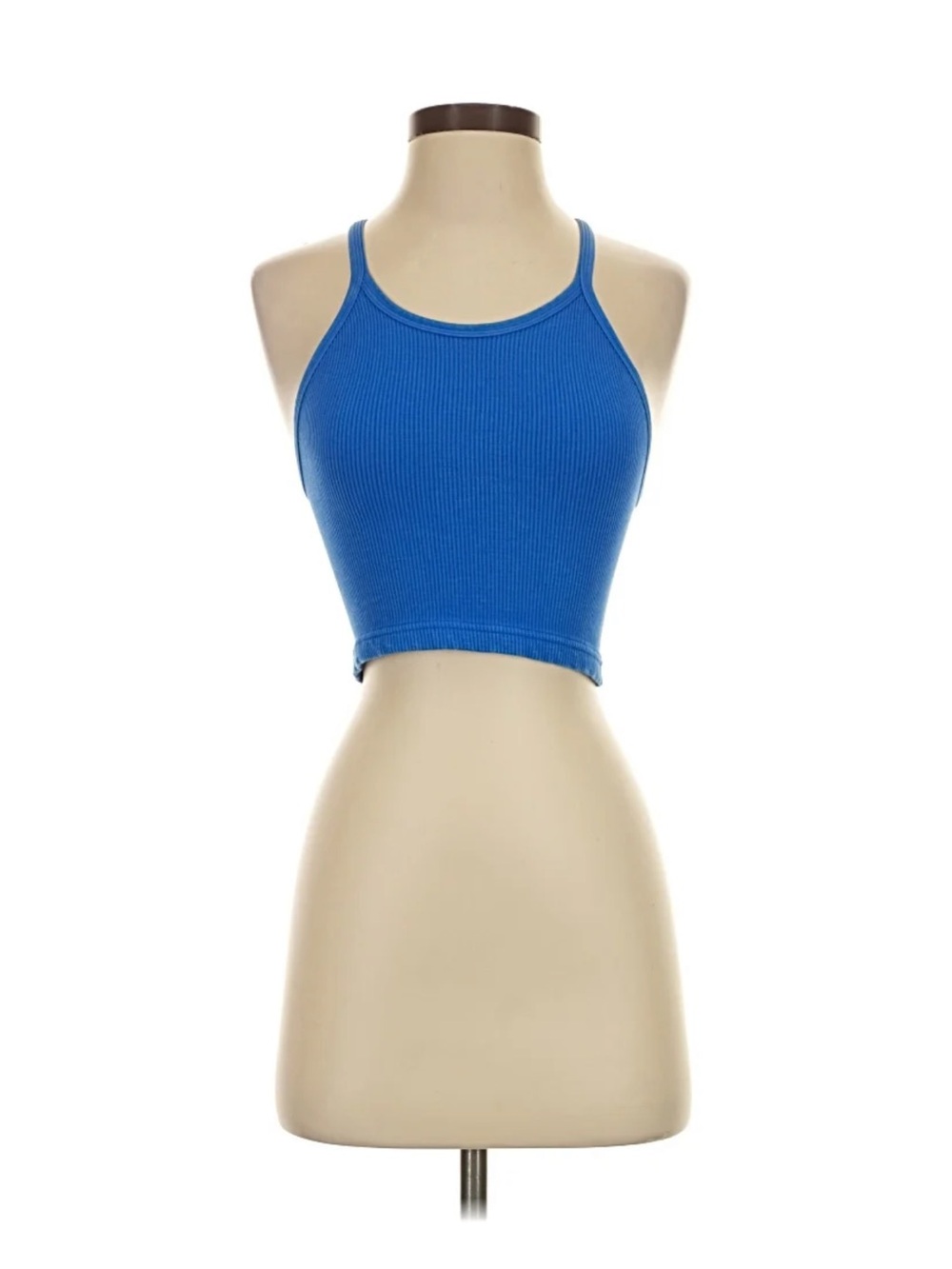 FP Movement by Free People Electric Blue Ribbed Cropped Tank
